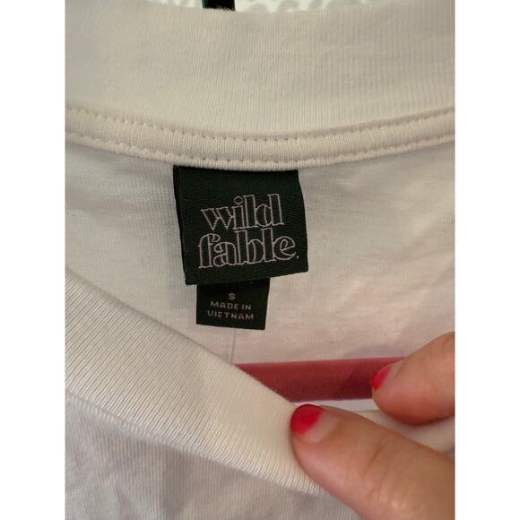 Wild Fable Women's White 1995 West Coast Tour Graphic Oversized Tee Size S - Picture 6 of 8
